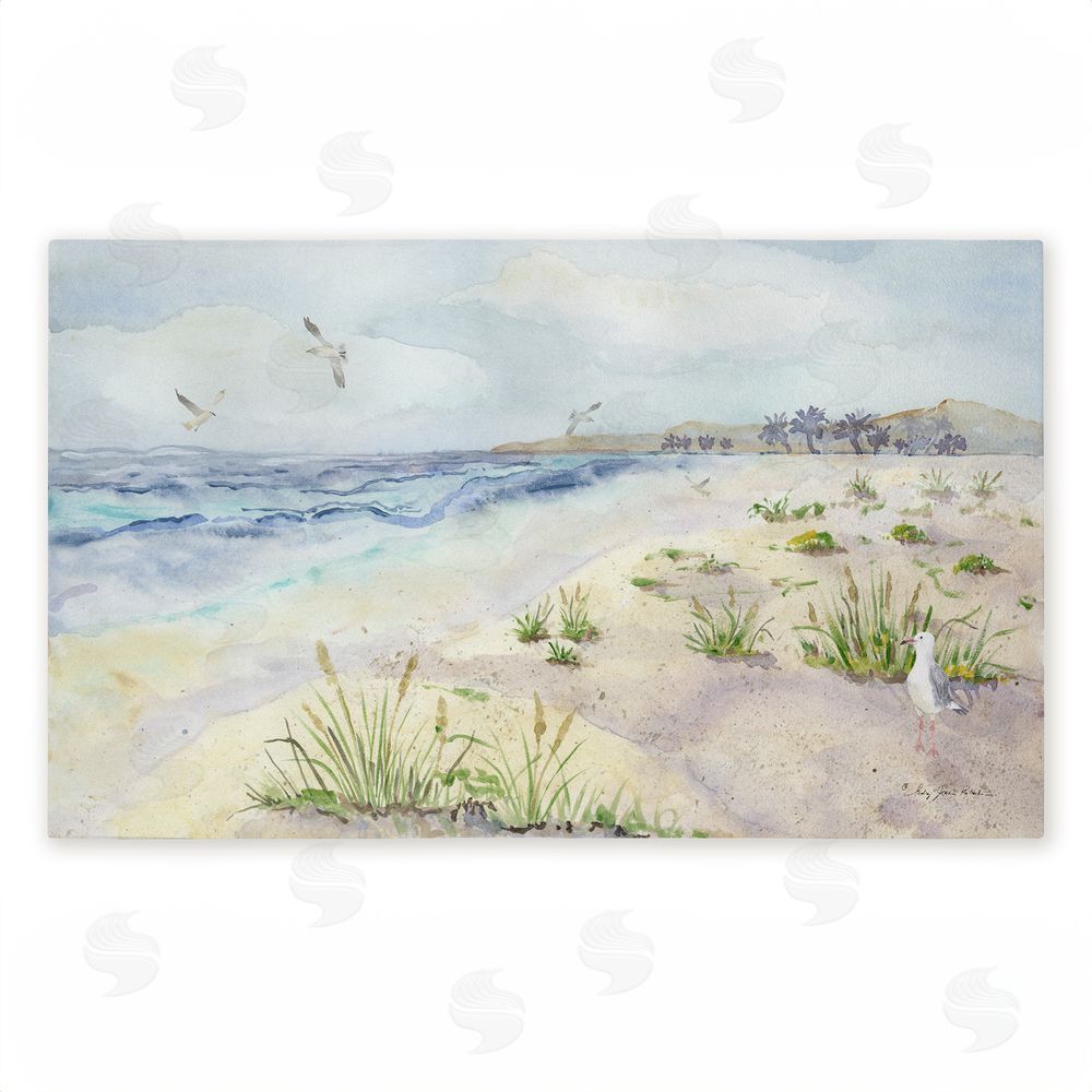 Audrey Jeanne Roberts | Seagull by Beach Shore Non-Woven Door Mat