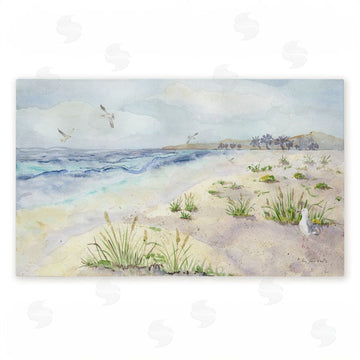 Audrey Jeanne Roberts | Seagull by Beach Shore Non-Woven Door Mat