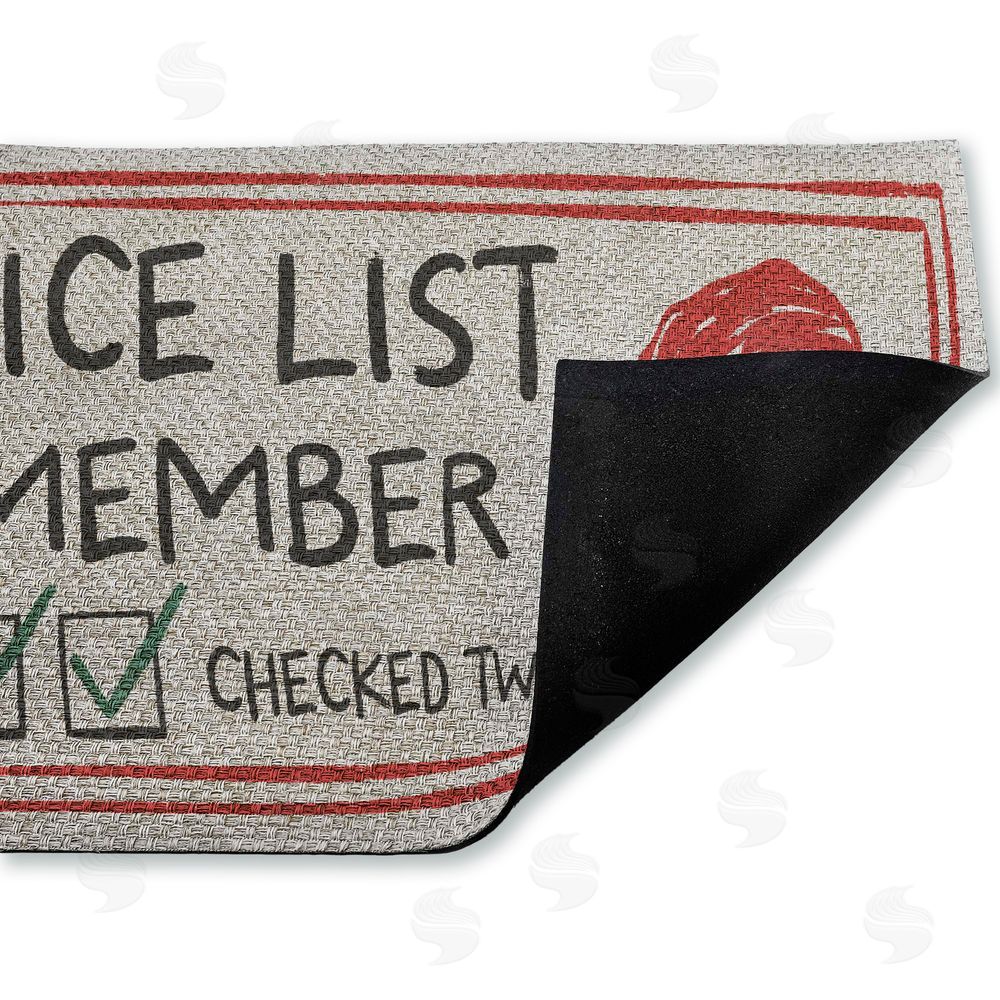 JJ Design House LLC | Nice List Member Checked Twice Faux Sisal Door Mat