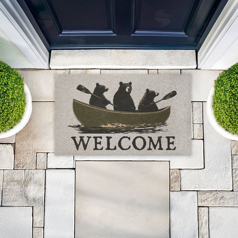 Jim Baldwin | Welcome Rowing Bears Faux Sisal Door Mat