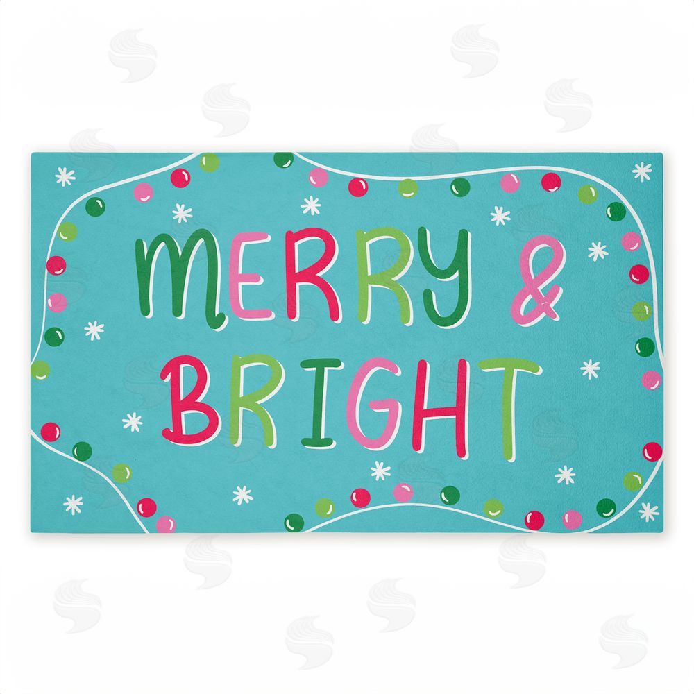 Emily Cromwell | Merry & Bright with Baubles Non-Woven Door Mat
