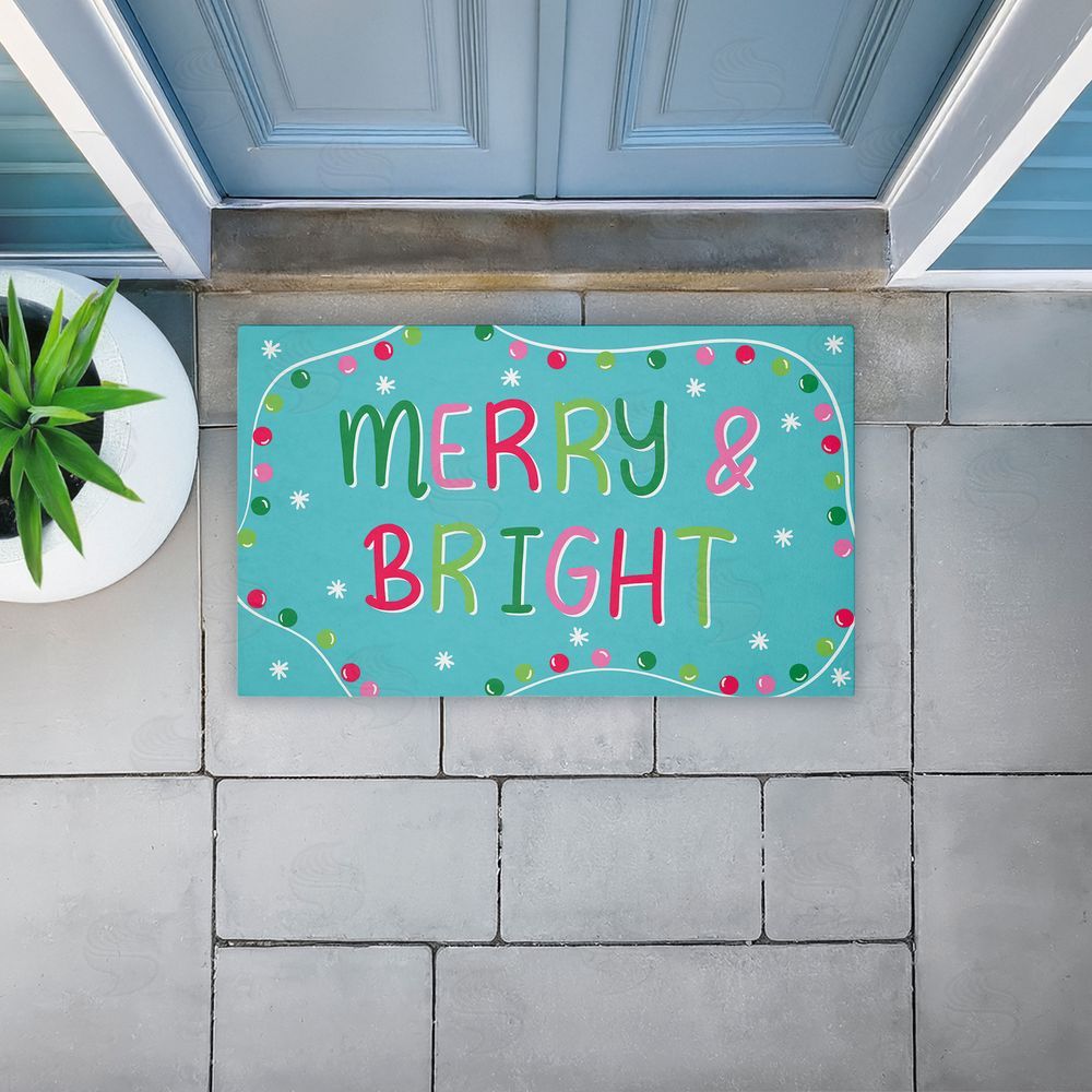 Emily Cromwell | Merry & Bright with Baubles Non-Woven Door Mat
