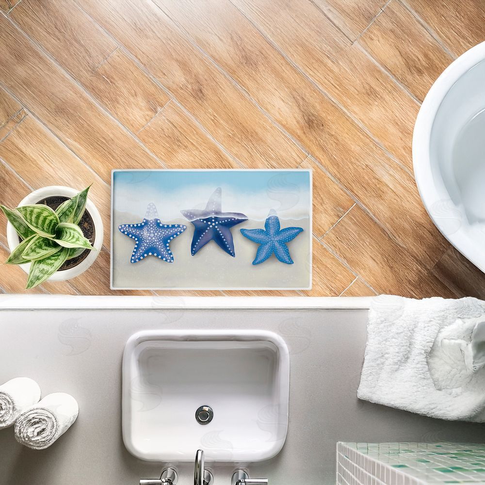Darlene Seale | By The Shore Starfish Plush Bath Mat