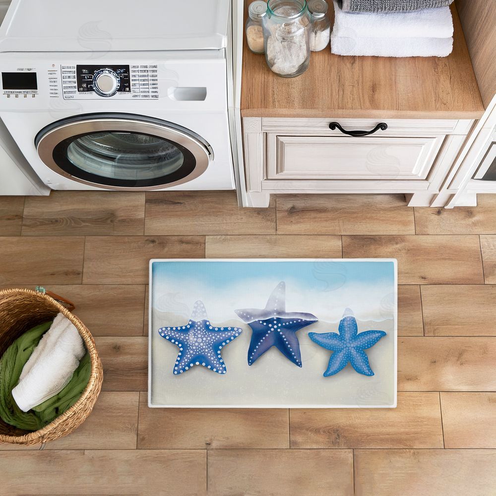 Darlene Seale | By The Shore Starfish Plush Bath Mat