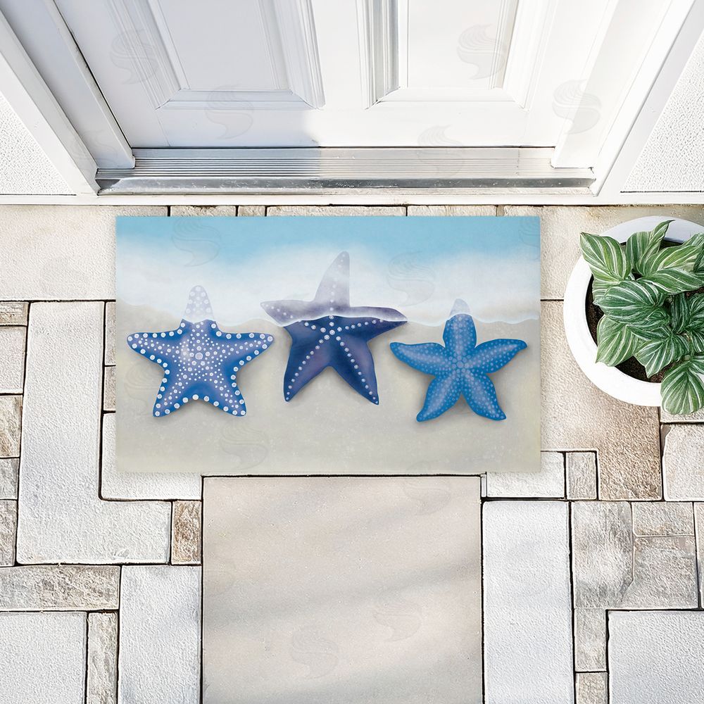Darlene Seale | By The Shore Starfish Non-Woven Door Mat
