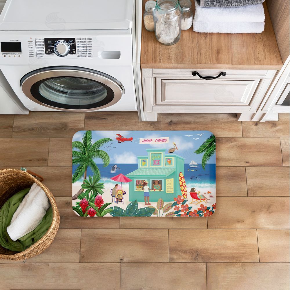 Darlene Seale | Aloha Island Beach Scene Anti-Fatigue Mat