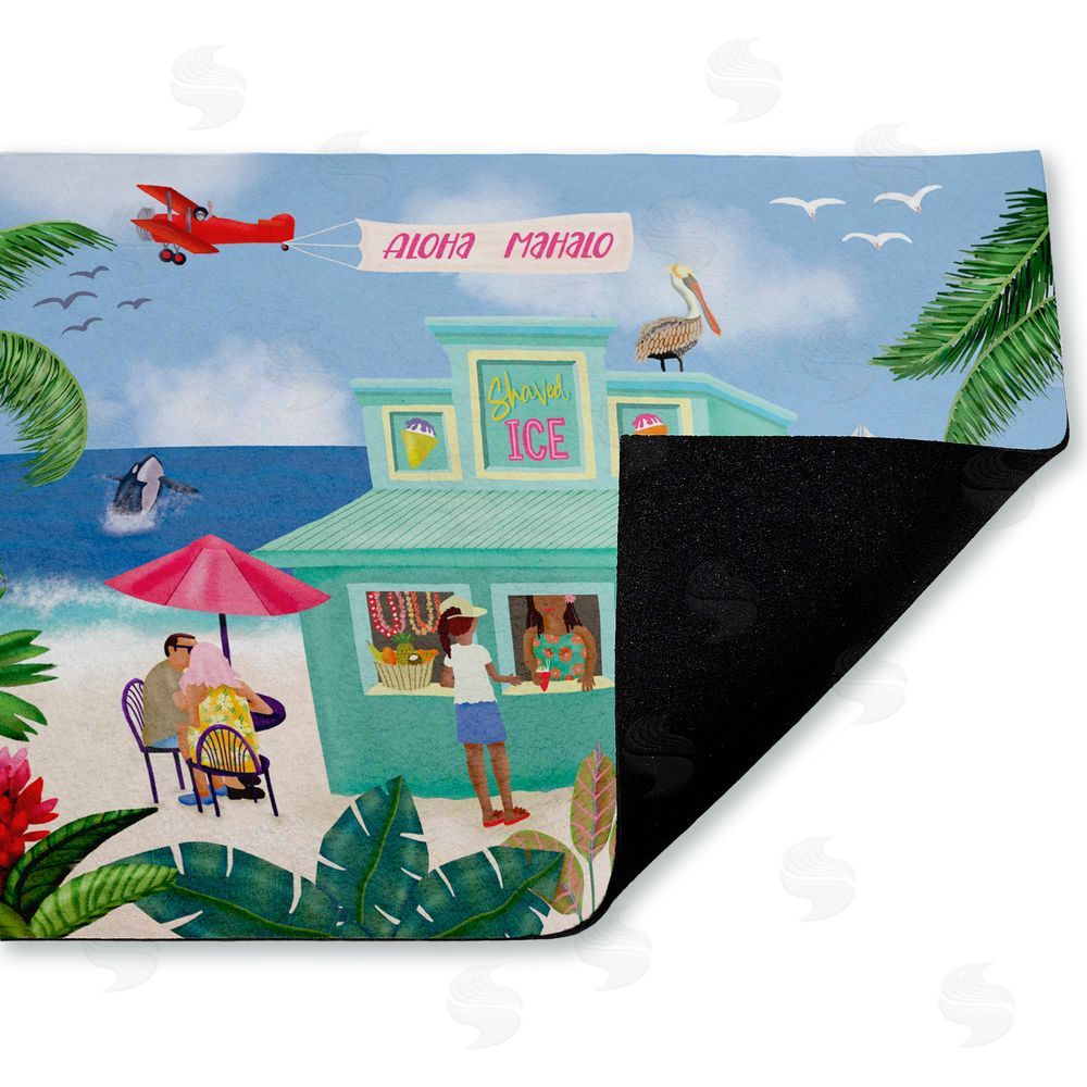 Darlene Seale | Aloha Island Beach Scene Non-Woven Door Mat