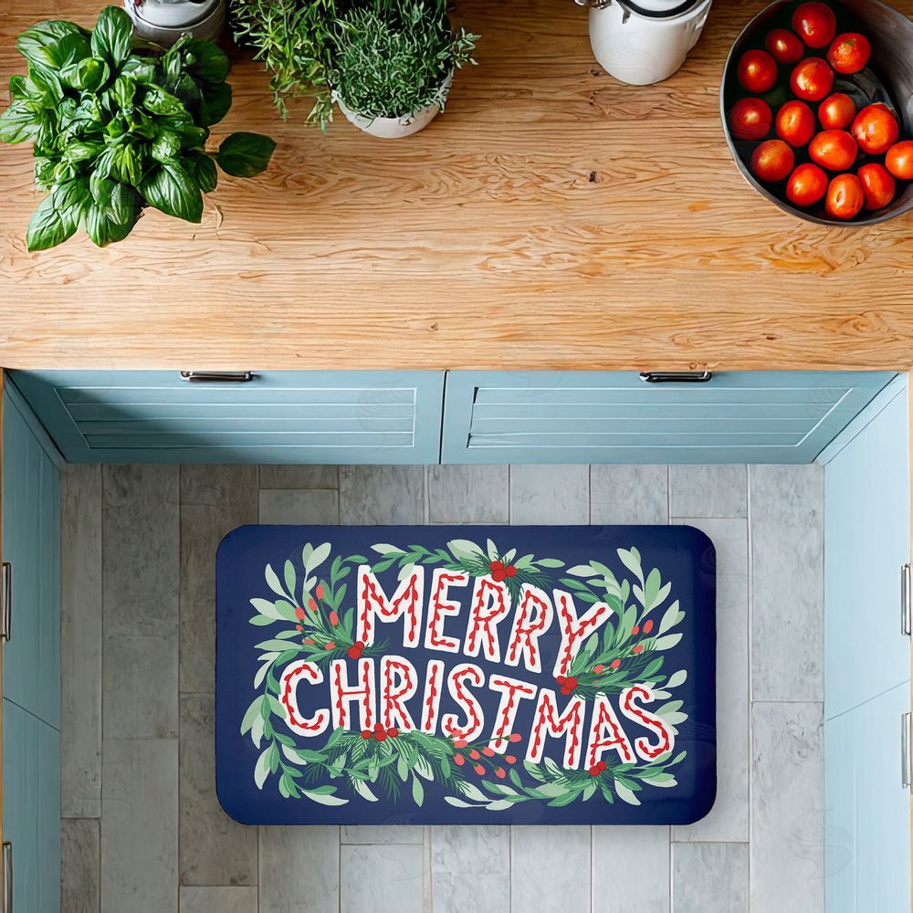 Heather McLaughlin | Merry Christmas & Greenery Anti-Fatigue Mat