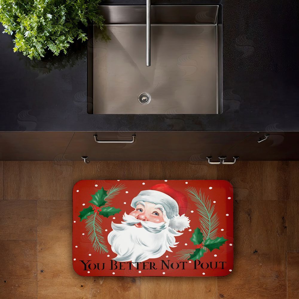 Caverly Smith | Better Not Pout Vintage Santa Anti-Fatigue Mat