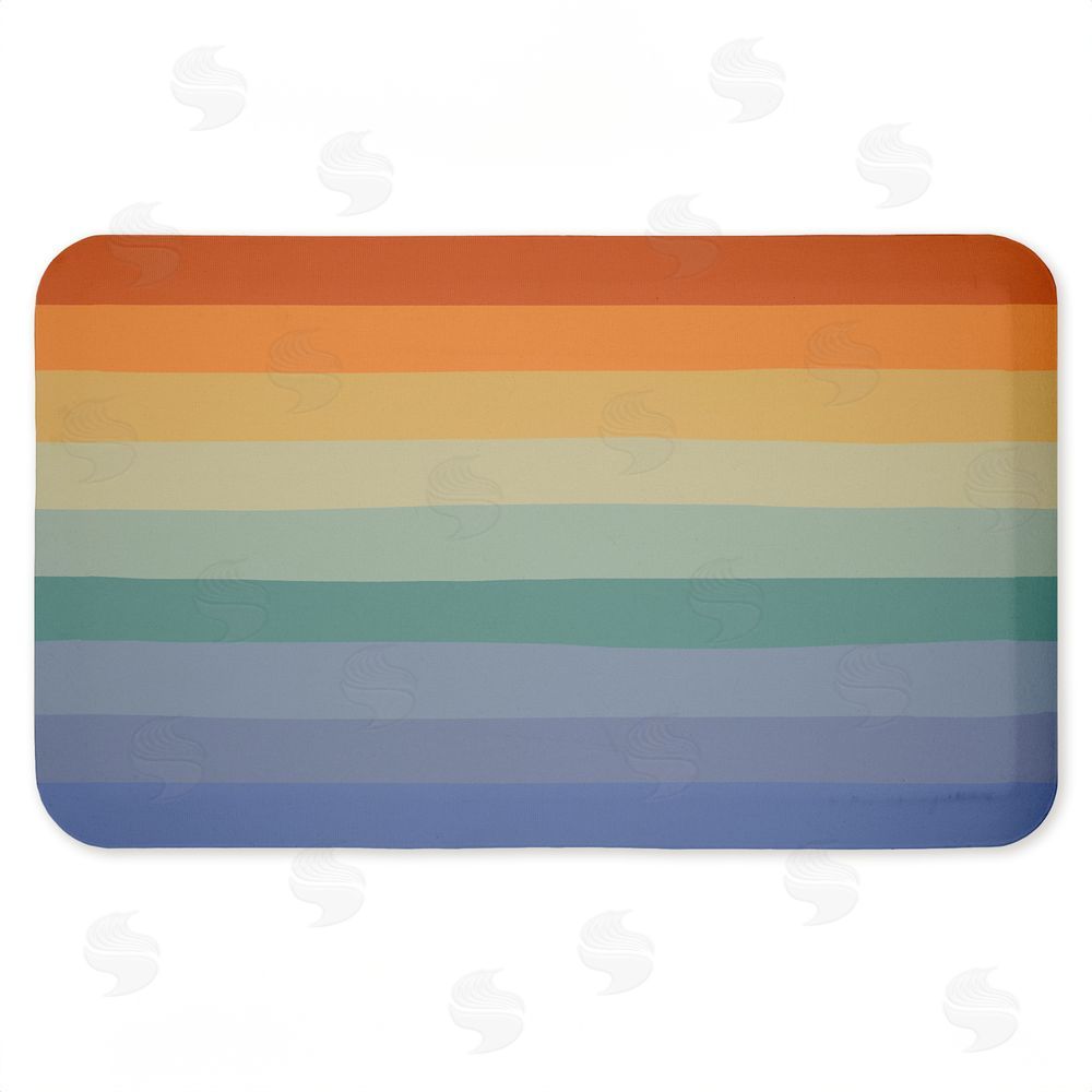 Darlene Seale | Rainbow Stripes Gradient Anti-Fatigue Mat