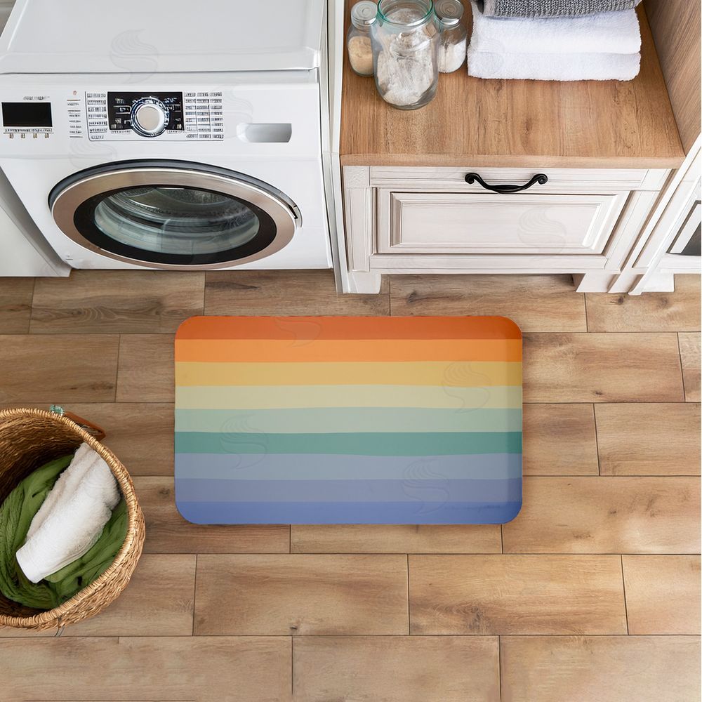 Darlene Seale | Rainbow Stripes Gradient Anti-Fatigue Mat