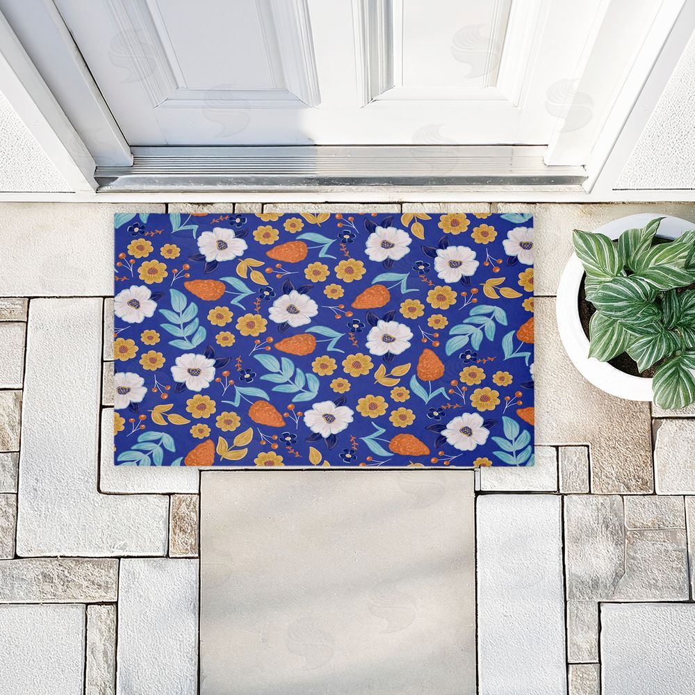 Emily Cromwell | Welcoming Summer Blooms Non-Woven Door Mat