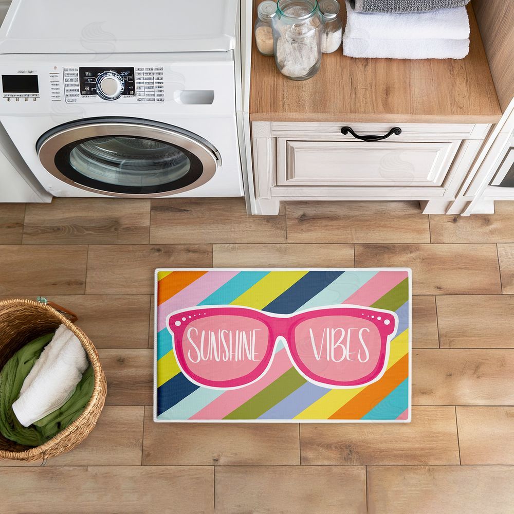 Emily Cromwell | Sunshine Vibes Sunglasses Plush Bath Mat