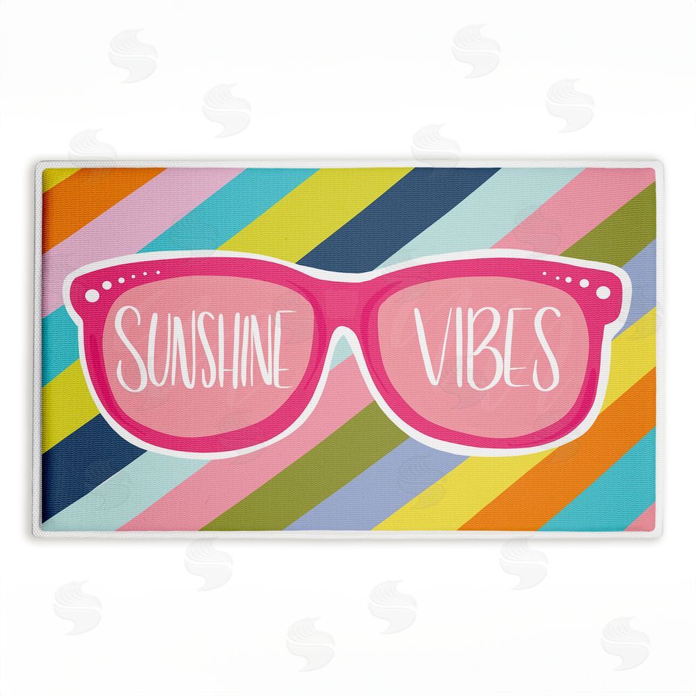 Emily Cromwell | Sunshine Vibes Sunglasses Plush Bath Mat
