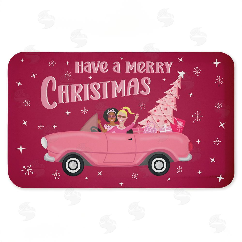 Darlene Seale | Midcentury Pink Christmas Anti-Fatigue Mat