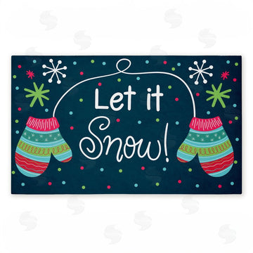 Emily Cromwell | Let It Snow Mittens Non-Woven Door Mat