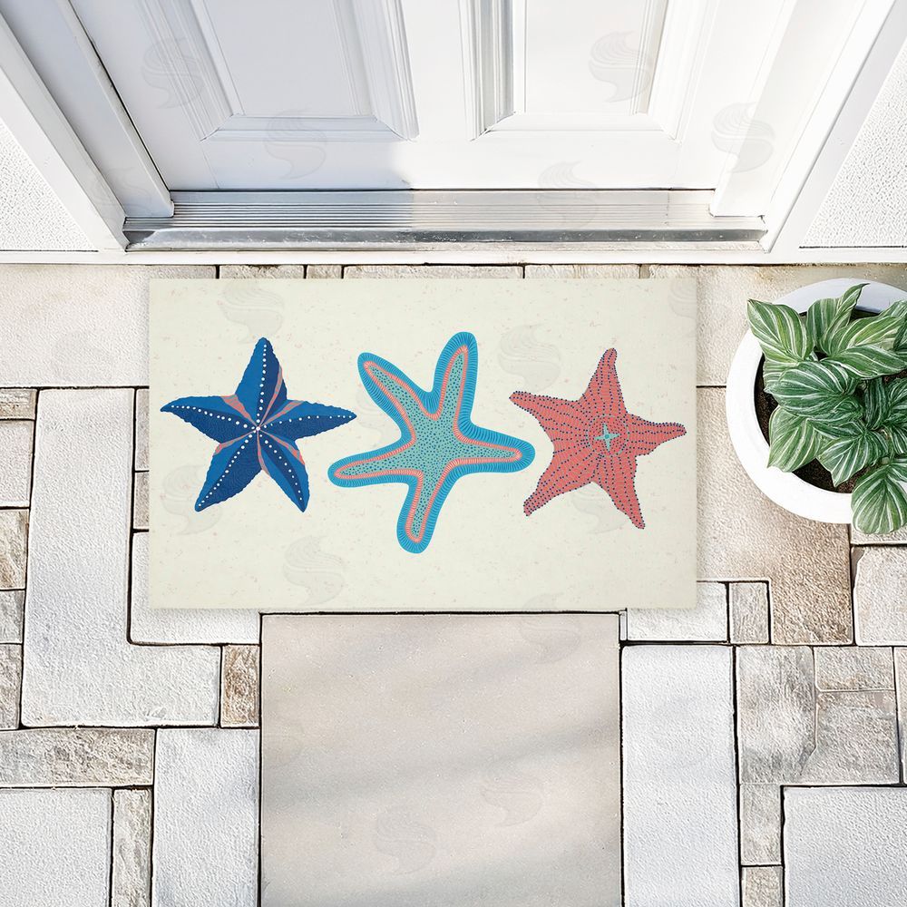 Darlene Seale | Coastal Americana Starfish Non-Woven Door Mat