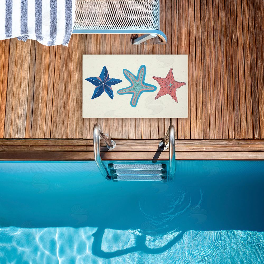 Darlene Seale | Coastal Americana Starfish Non-Woven Door Mat
