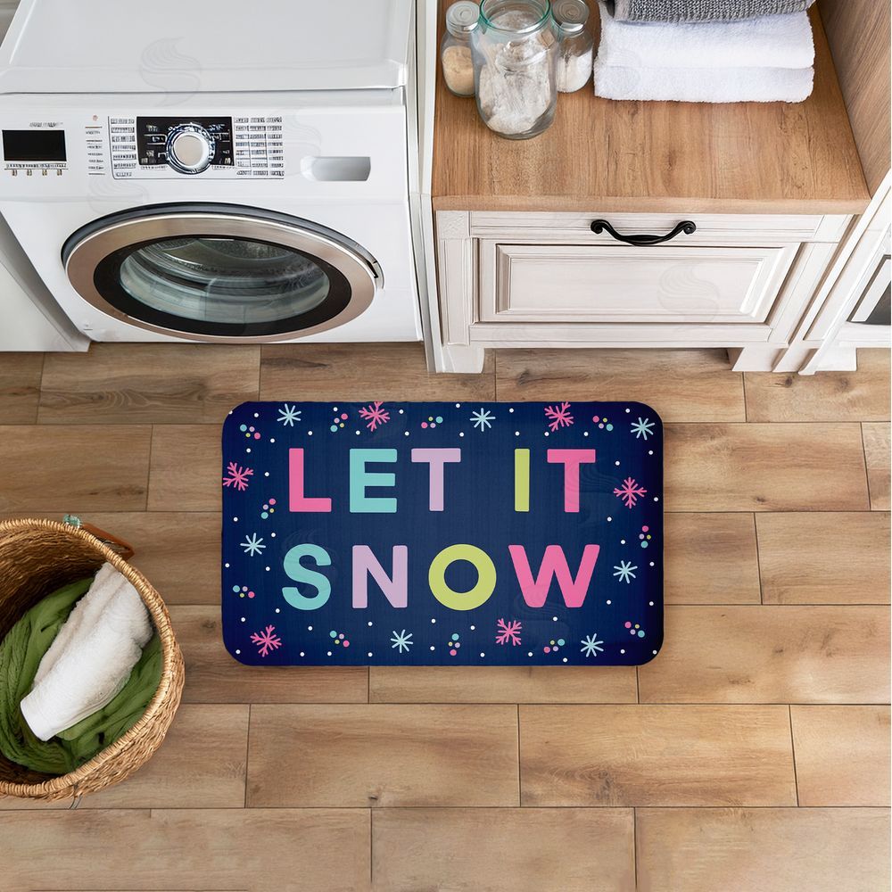 Emily Cromwell | Purple Tone Let It Snow Anti-Fatigue Mat