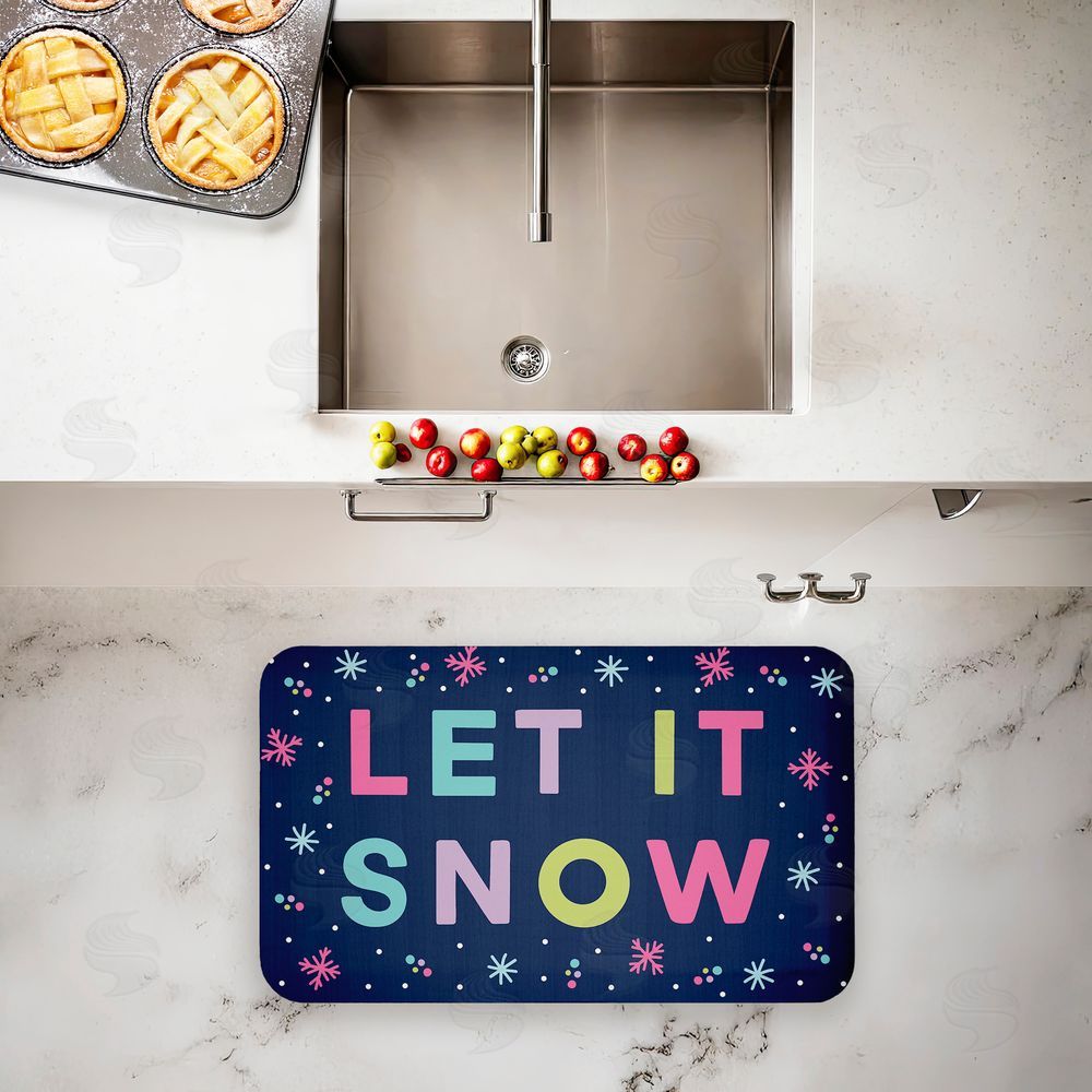 Emily Cromwell | Purple Tone Let It Snow Anti-Fatigue Mat