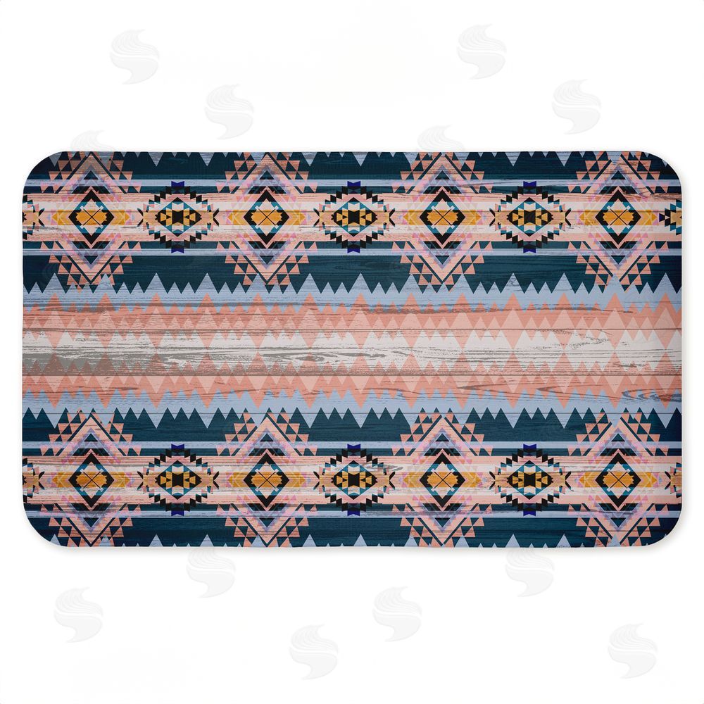 Jennifer Ellory | Geometric Boho Vibe Stripes Anti-Fatigue Mat