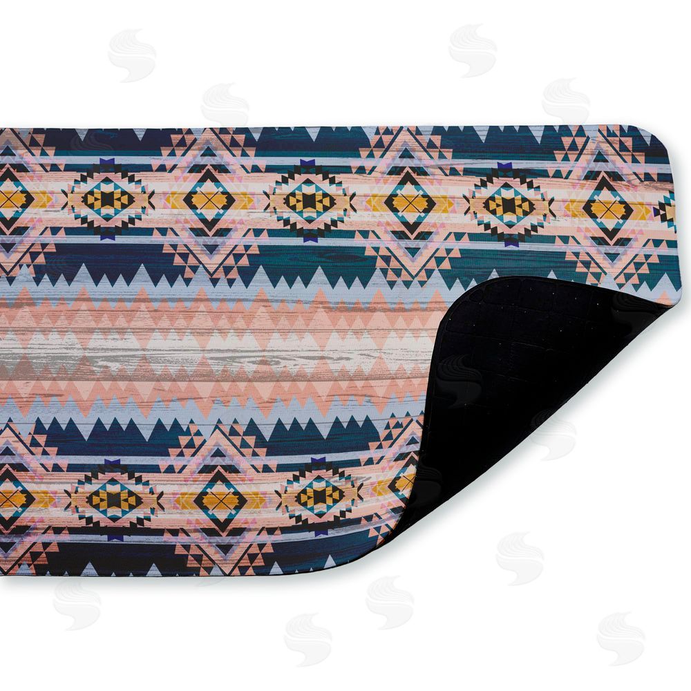 Jennifer Ellory | Geometric Boho Vibe Stripes Anti-Fatigue Mat