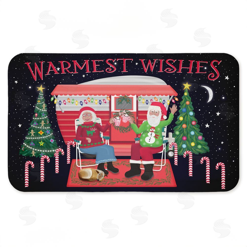 Darlene Seale | Warmest Wishes Christmas Camper Anti-Fatigue Mat