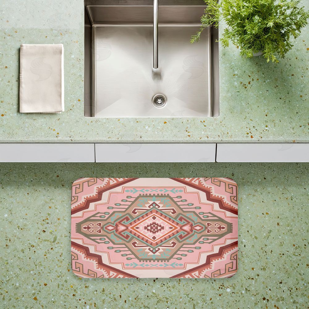 Corinne Lent | Terracotta Dreams Pink Boho Anti-Fatigue Mat