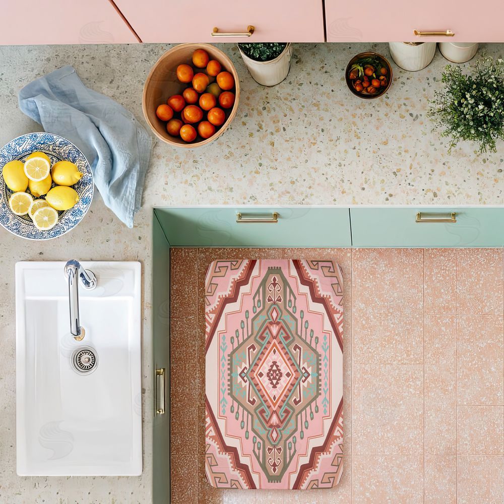 Corinne Lent | Terracotta Dreams Pink Boho Anti-Fatigue Mat