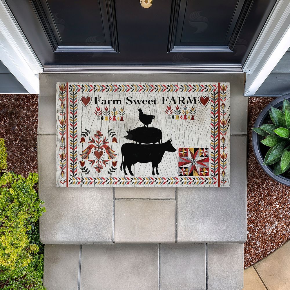 Corinne Lent | Sweet Farm Rustic Boho Non-Woven Door Mat