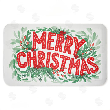 Heather McLaughlin | Retro Merry Christmas & Foliage Anti-Fatigue Mat