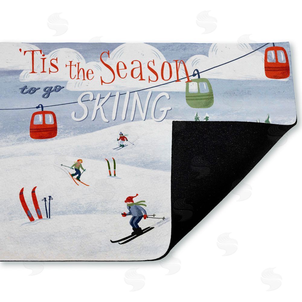 Caverly Smith | Tis The Season Ski Slopes Non-Woven Door Mat