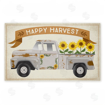 Arrolynn Weiderhold | Happy Harvest Fall Truck Non-Woven Door Mat