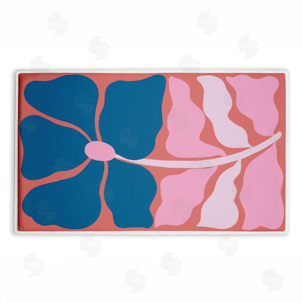 Aralma | Midcentury Flower Symmetry Plush Bath Mat