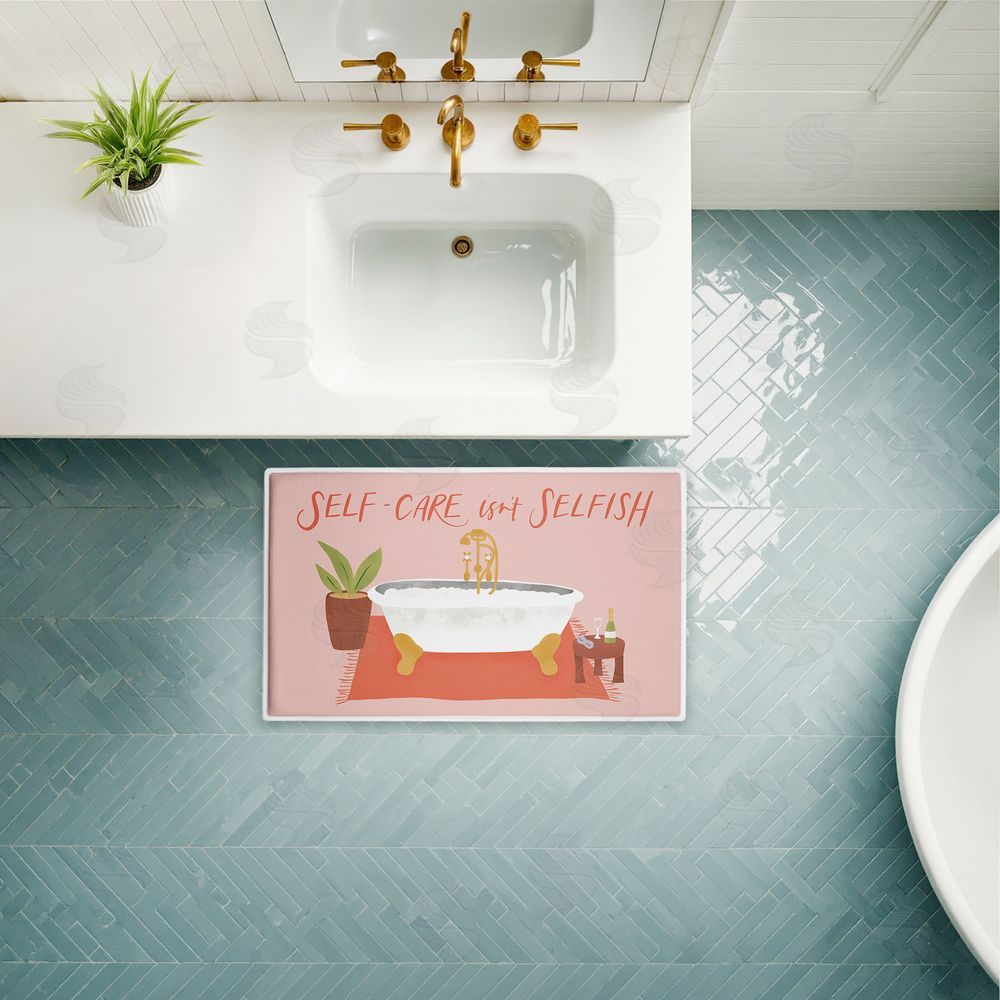 Amanda Houston | Self Care Isn't Selfish Plush Bath Mat
