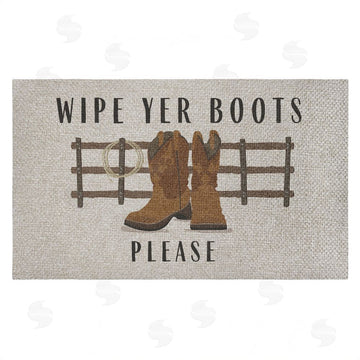 Darlene Seale | Wipe Yer Boots Please Faux Sisal Door Mat
