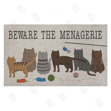 Darlene Seale | Beware The Menagerie Faux Sisal Door Mat