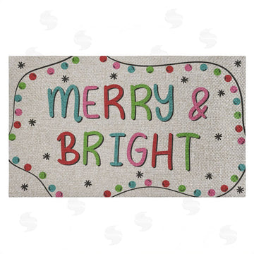 Emily Cromwell | Merry & Bright Ornament Border Faux Sisal Door Mat