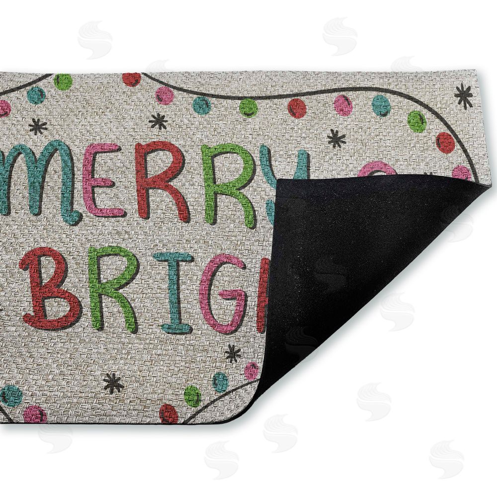 Emily Cromwell | Merry & Bright Ornament Border Faux Sisal Door Mat