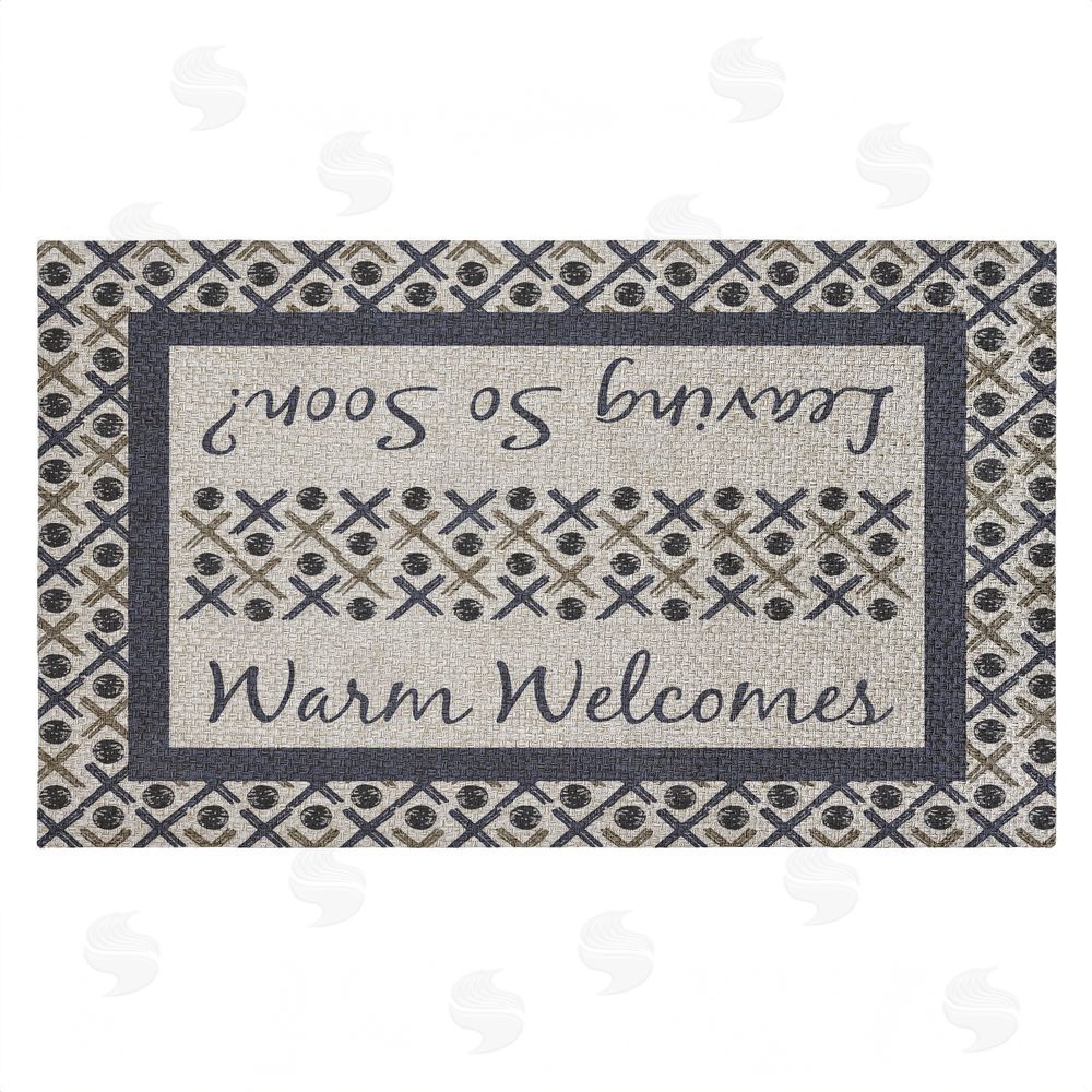 Arrolynn Weiderhold | Warm Welcome & Leaving Soon Faux Sisal Door Mat