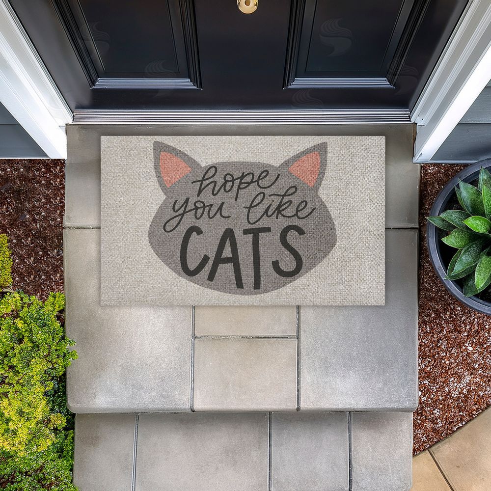 Amanda Houston | Hope You Like Cats Faux Sisal Door Mat