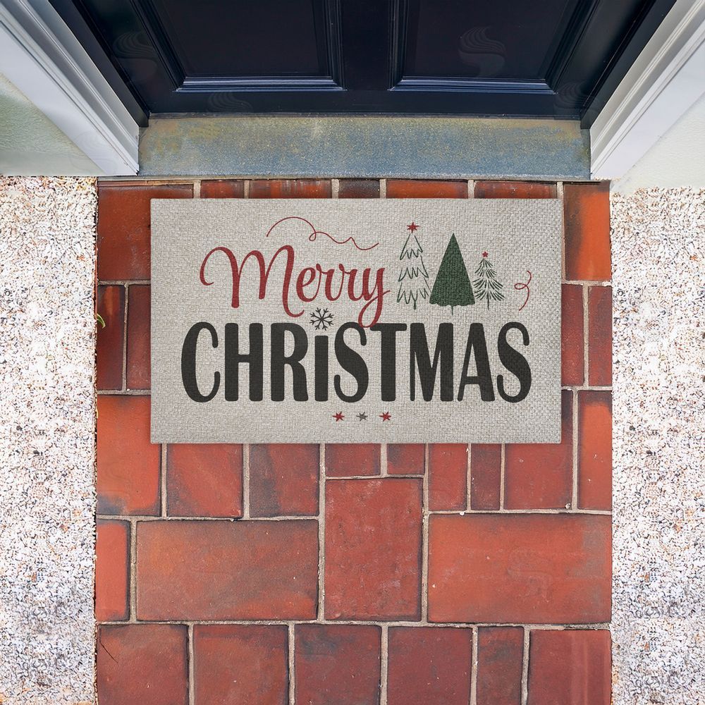 Andrea Jasid Grassi | Minimal Merry Christmas Faux Sisal Door Mat