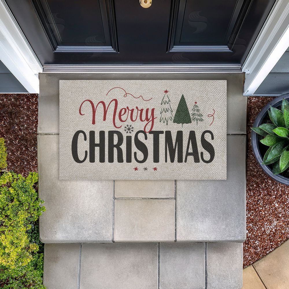Andrea Jasid Grassi | Minimal Merry Christmas Faux Sisal Door Mat