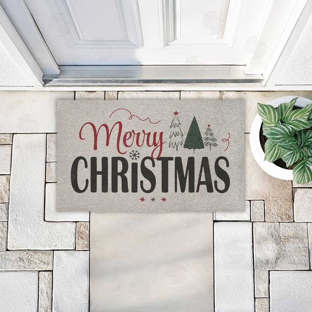 Andrea Jasid Grassi | Minimal Merry Christmas Faux Sisal Door Mat