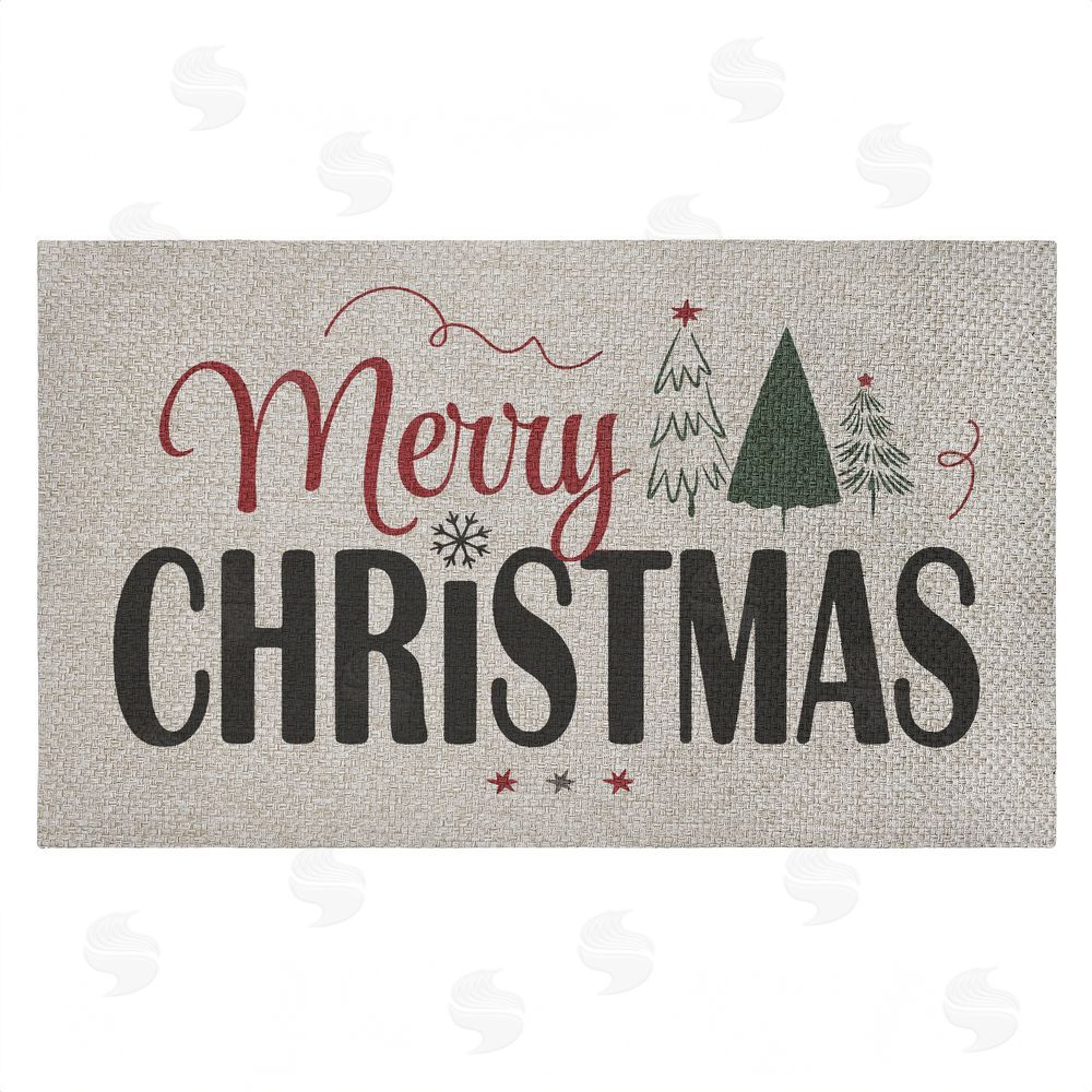 Andrea Jasid Grassi | Minimal Merry Christmas Faux Sisal Door Mat