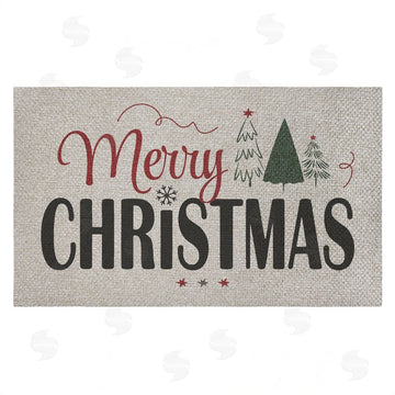 Andrea Jasid Grassi | Minimal Merry Christmas Faux Sisal Door Mat