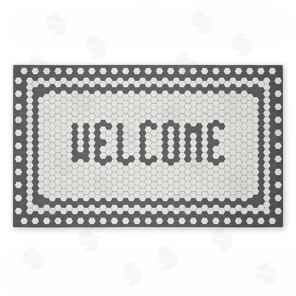 Caroline Alfreds | Welcome Mosaic Pattern Non-Woven Door Mat