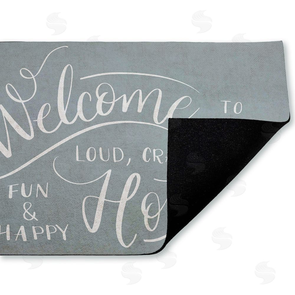 Caroline Alfreds | Loud Crazy Fun Happy Welcome Non-Woven Door Mat