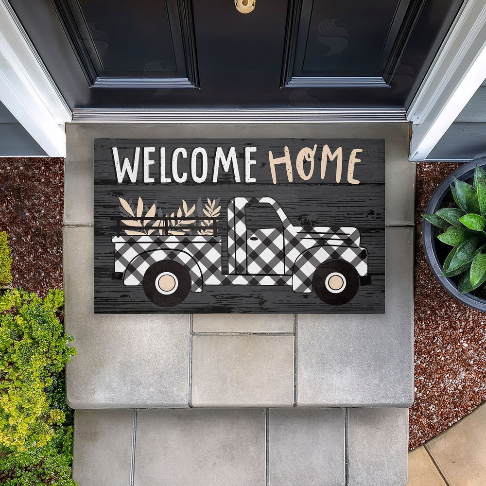 Arrolynn Weiderhold | Country Rustic Welcome Truck Non-Woven Door Mat