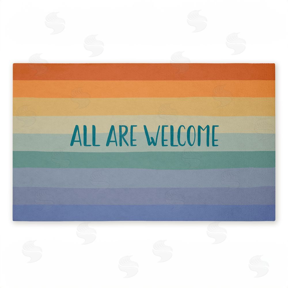 Darlene Seale | All Are Welcome Inclusive Rainbow Non-Woven Door Mat